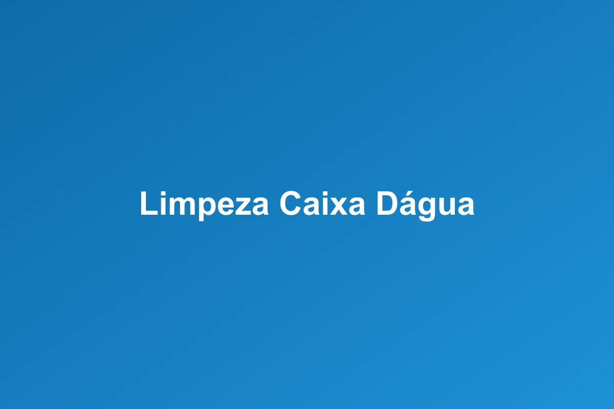 Limpeza de caixa d'água em Guarujá